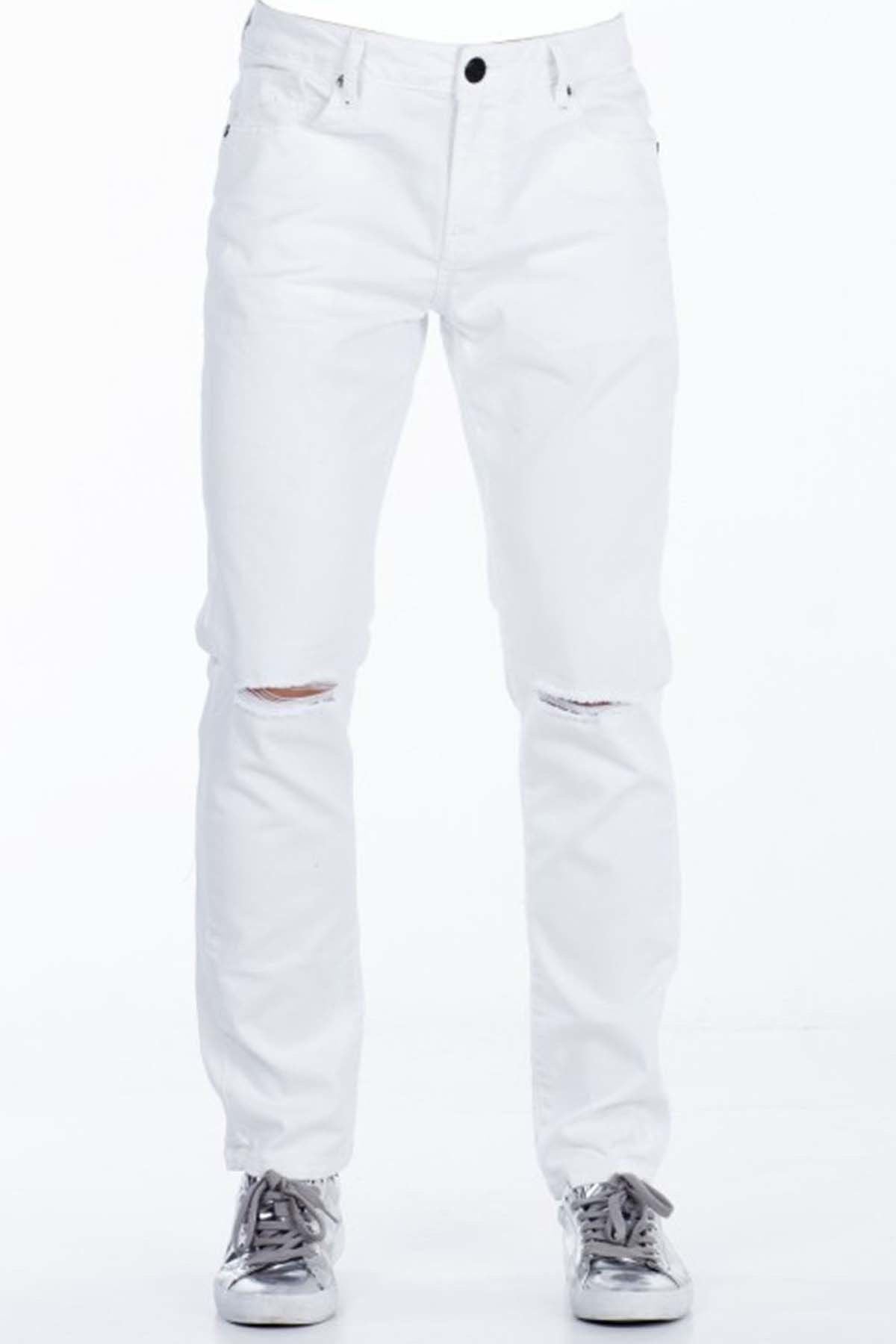 CD367 jeansy męskie białe