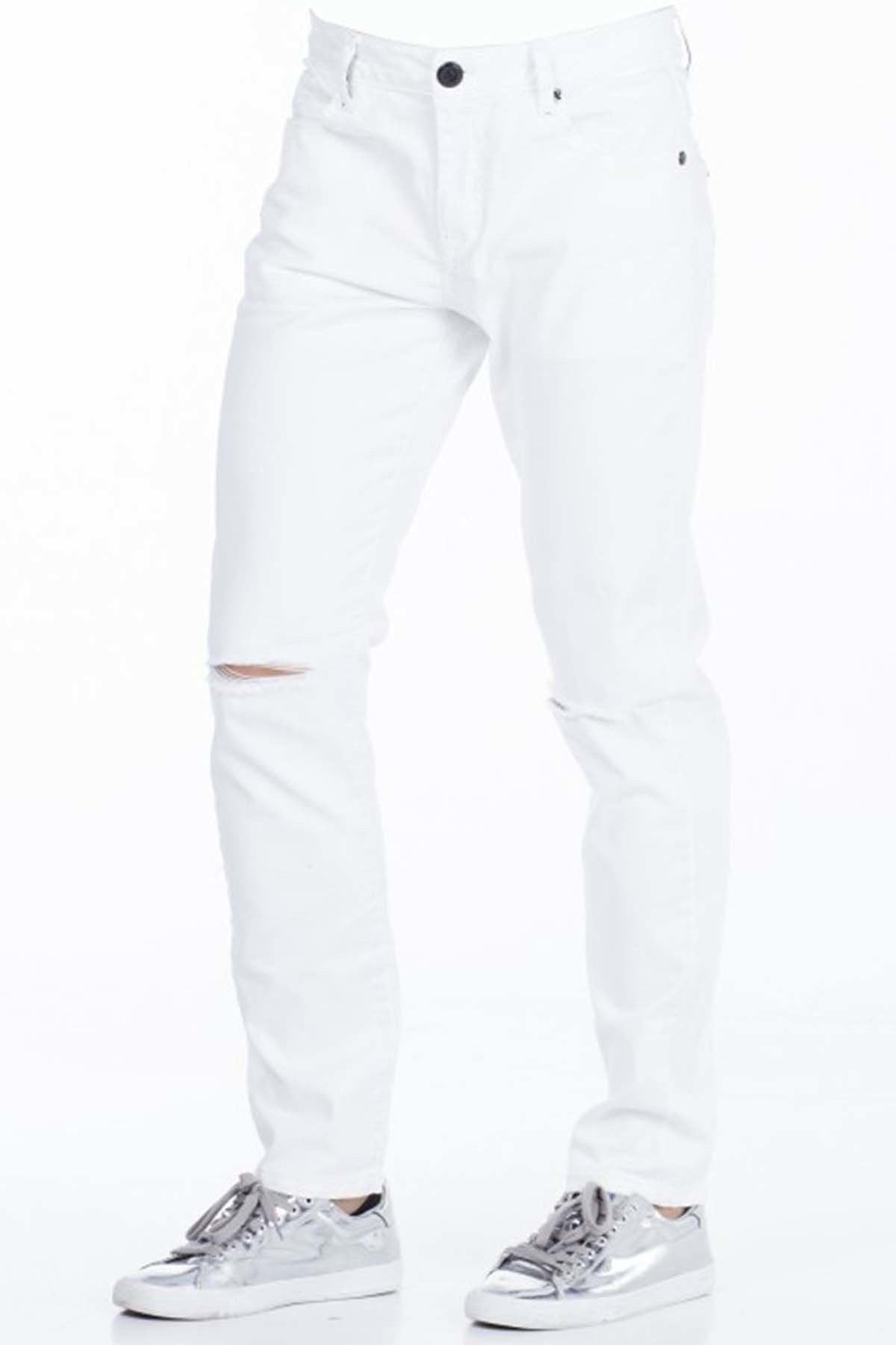 CD367 jeansy męskie białe