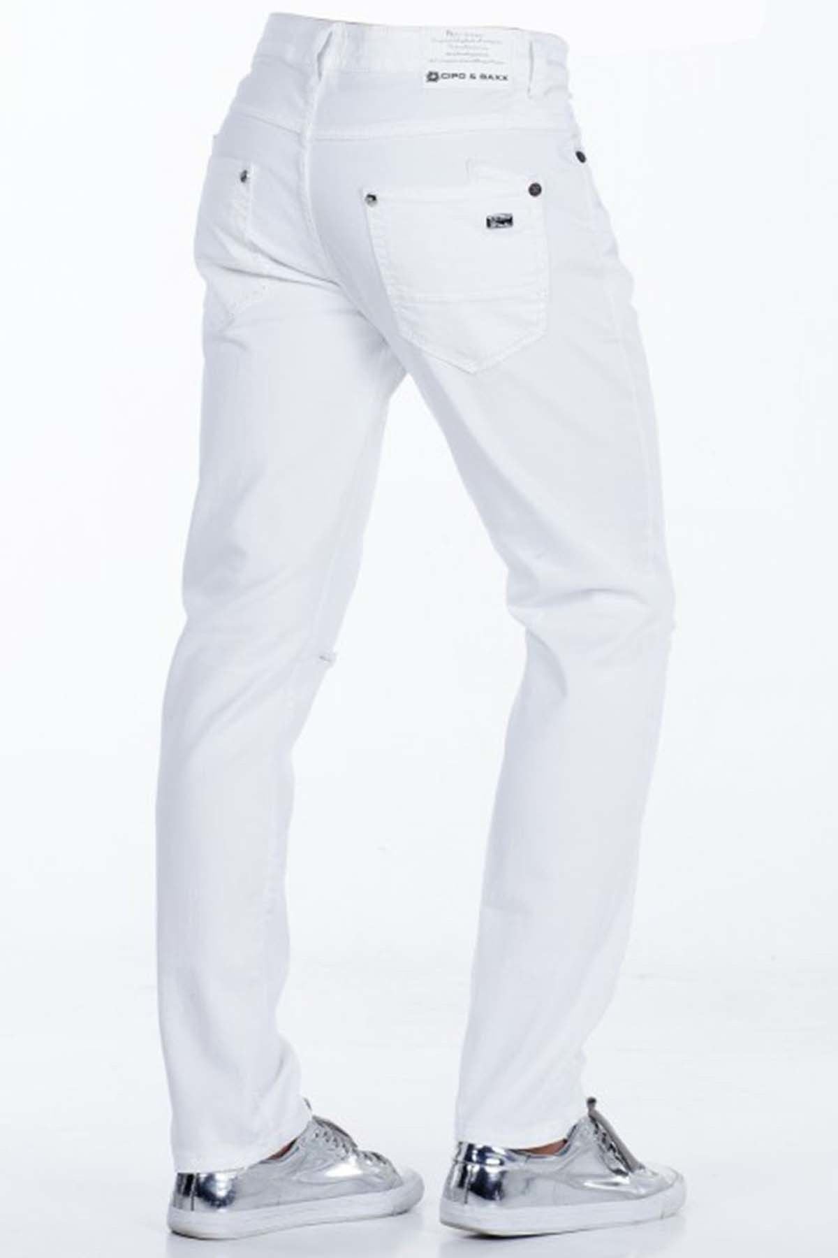 CD367 jeansy męskie białe
