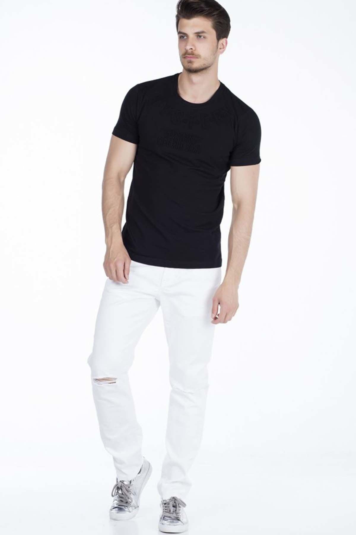 CD367 jeansy męskie białe