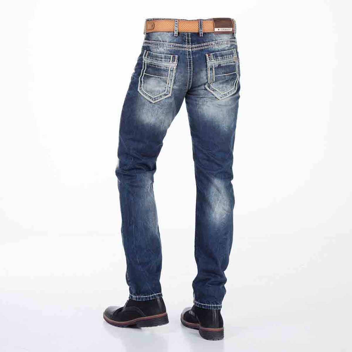 CD329 jeansy z ozdobnym szwem