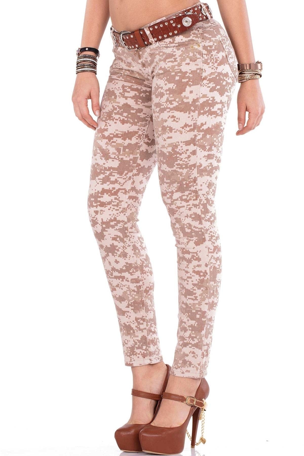 CBW-0521 spodnie damskie we wzory