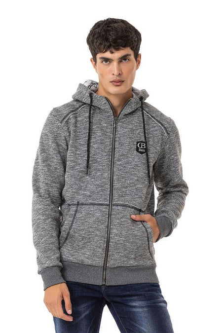 CL554 men's sweat jacket with hood