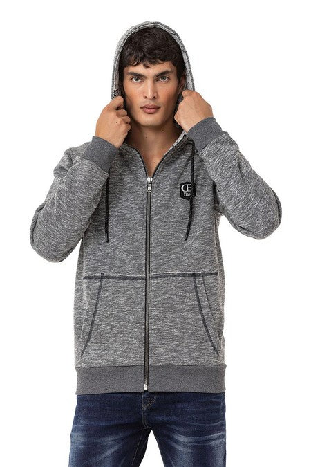 CL554 men's sweat jacket with hood