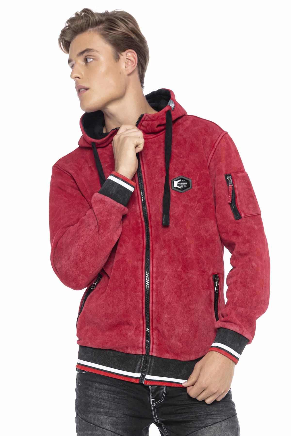 CL418 bluza męska z kapturem rozpinana