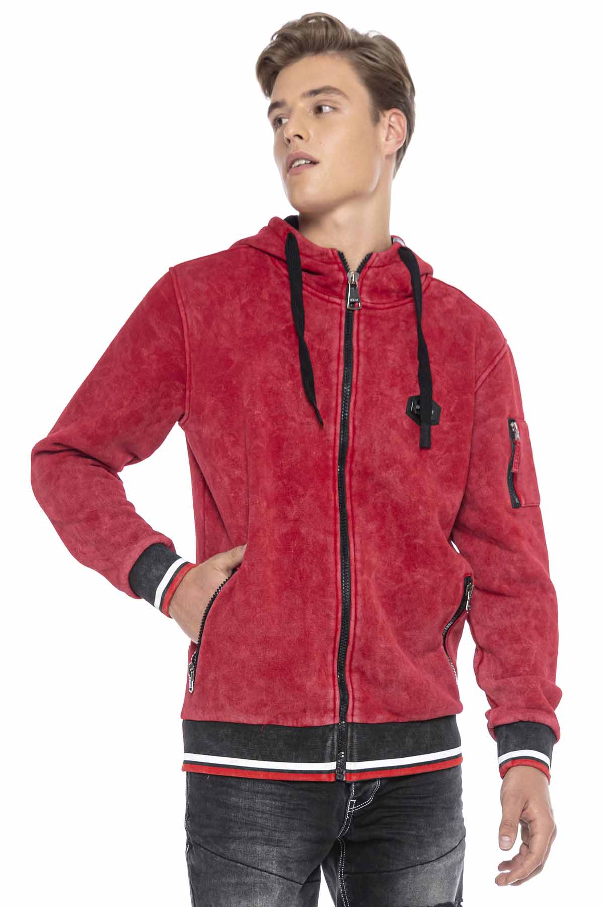 CL418 bluza męska z kapturem rozpinana