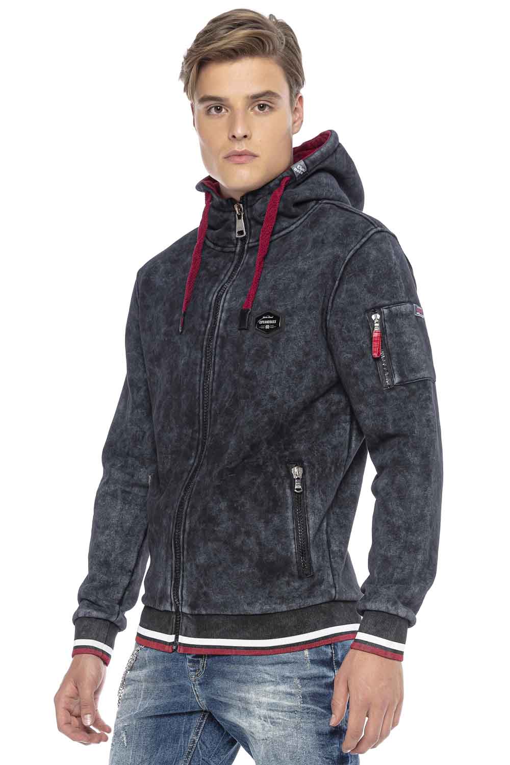 CL418 bluza męska z kapturem rozpinana