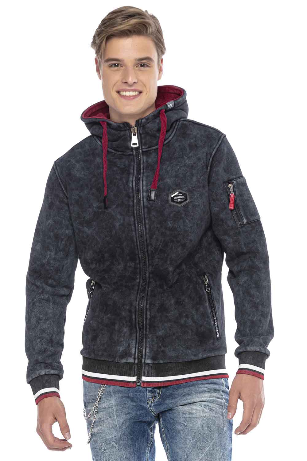 CL418 bluza męska z kapturem rozpinana