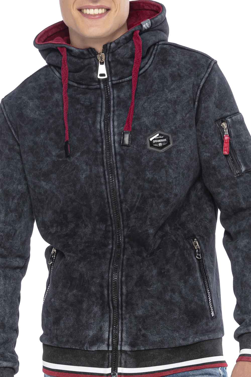 CL418 bluza męska z kapturem rozpinana