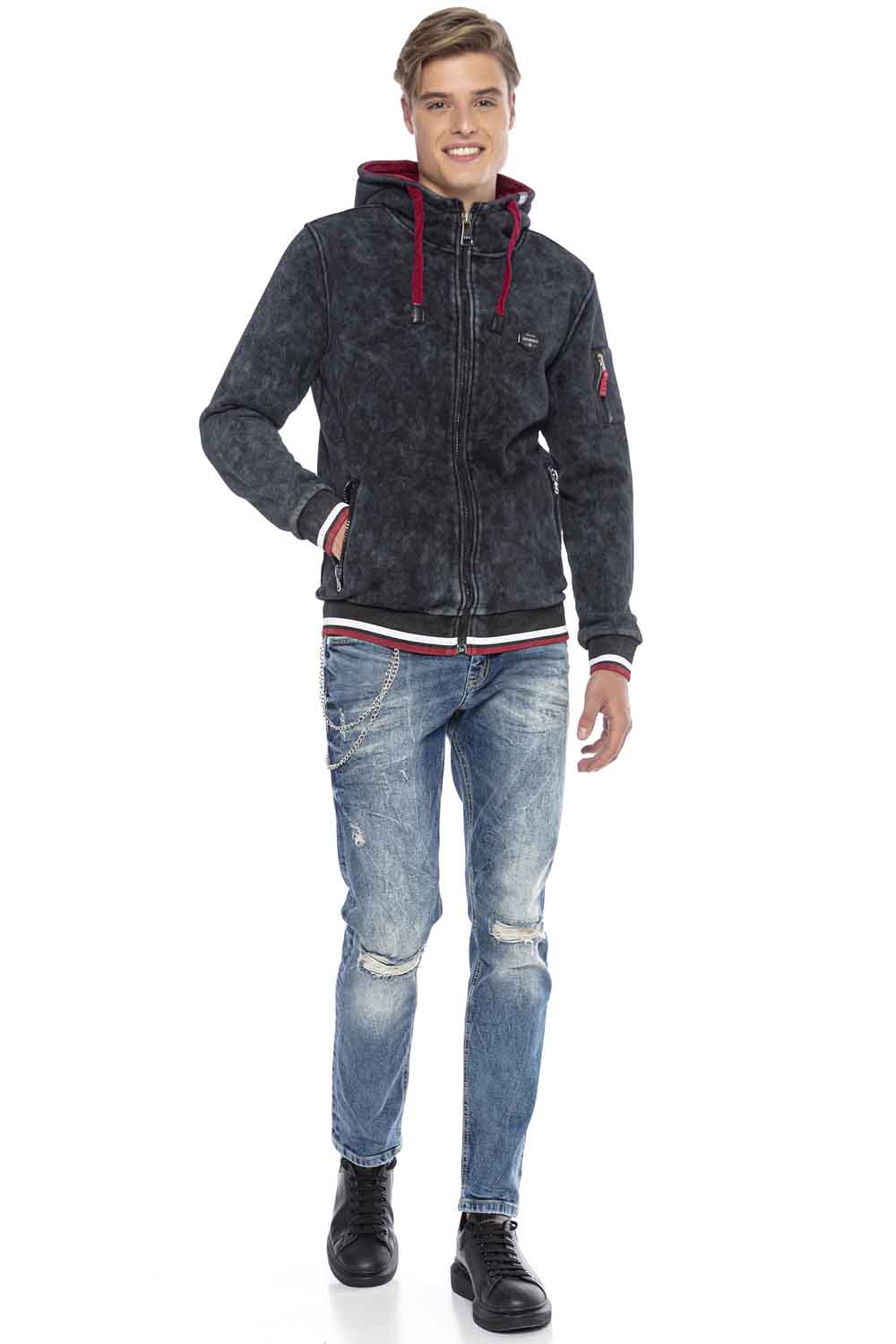 CL418 bluza męska z kapturem rozpinana