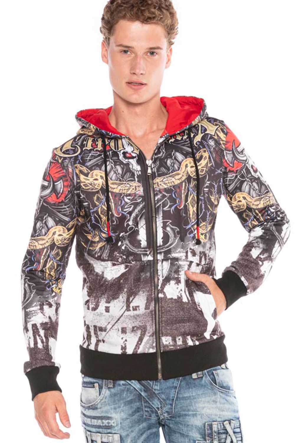 CL417 SUDADERA CON CAPUCHA PARA HOMBRE