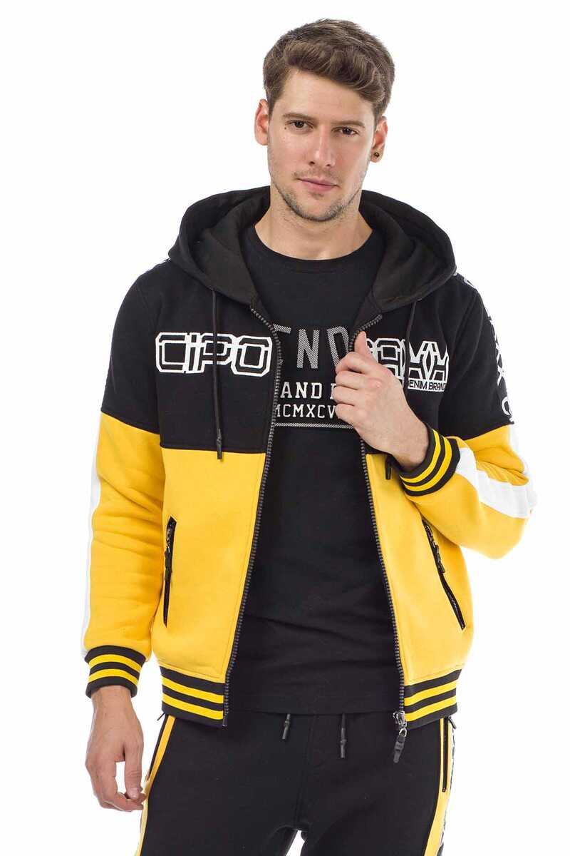 CL301 men's sweat jacket with a stamp pressure