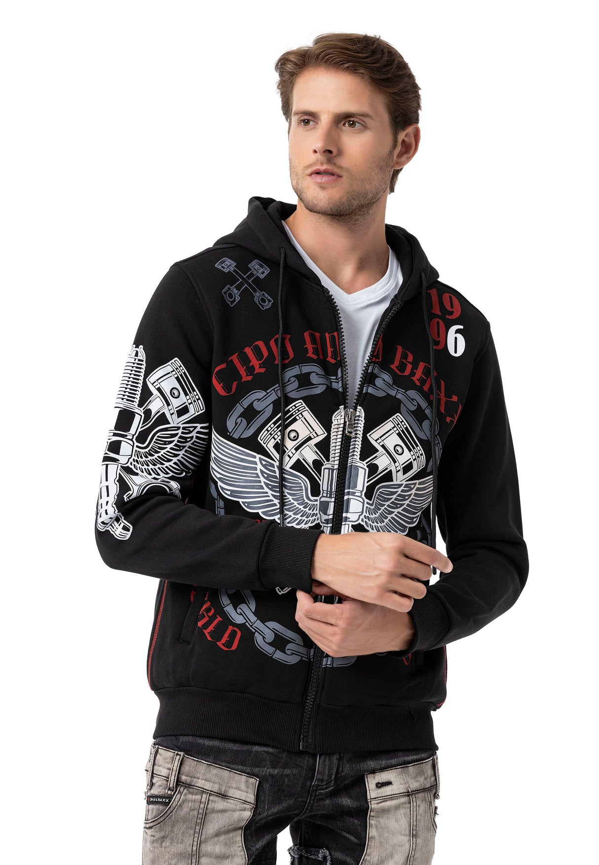 CL572 HERREN HOODIE SWEATJACKET