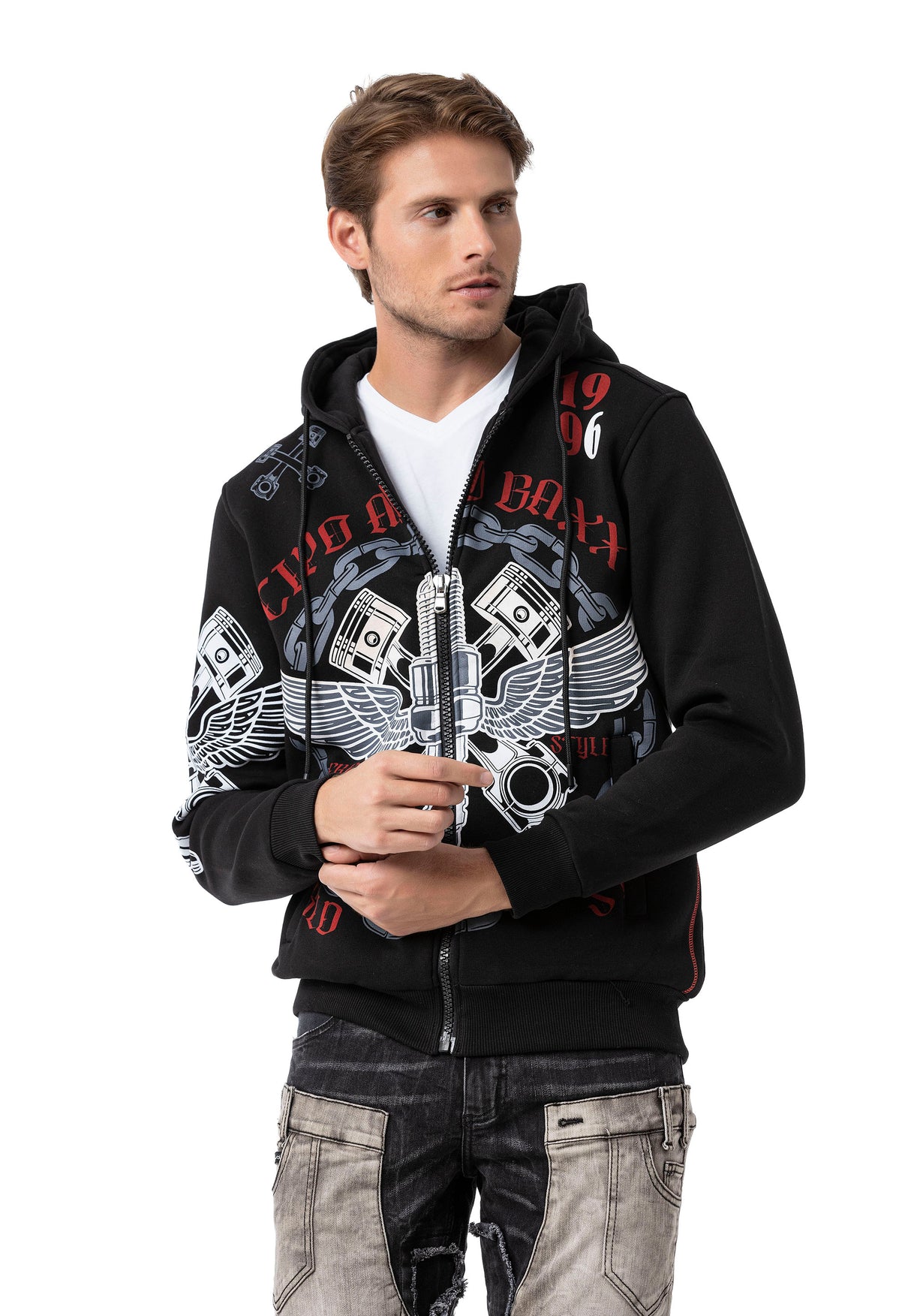 CL572 HERREN HOODIE SWEATJACKET
