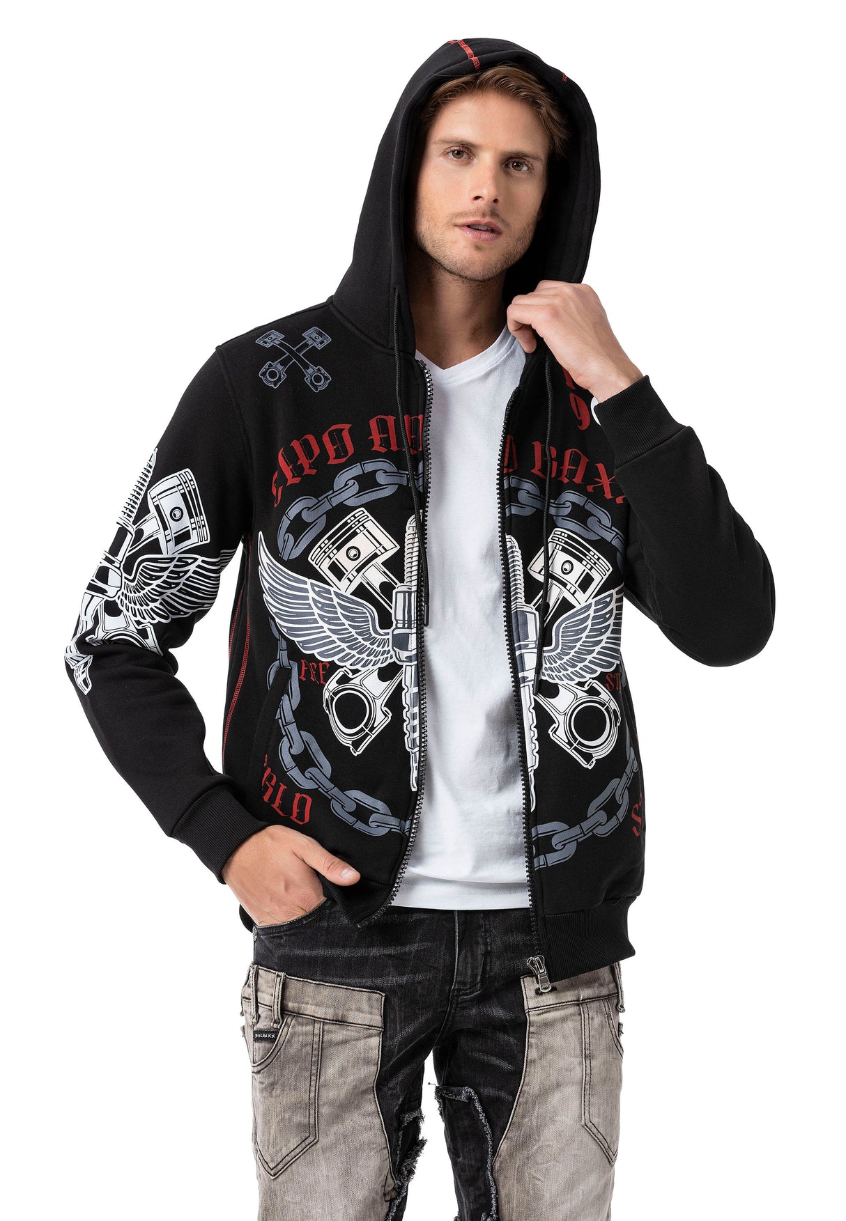 CL572 HERREN HOODIE SWEATJACKET