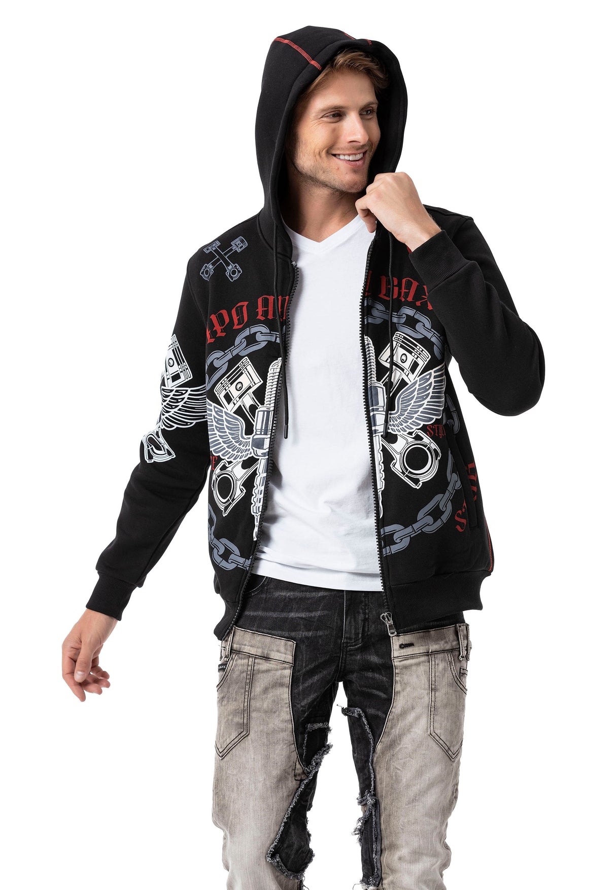 CL572 HERREN HOODIE SWEATJACKET