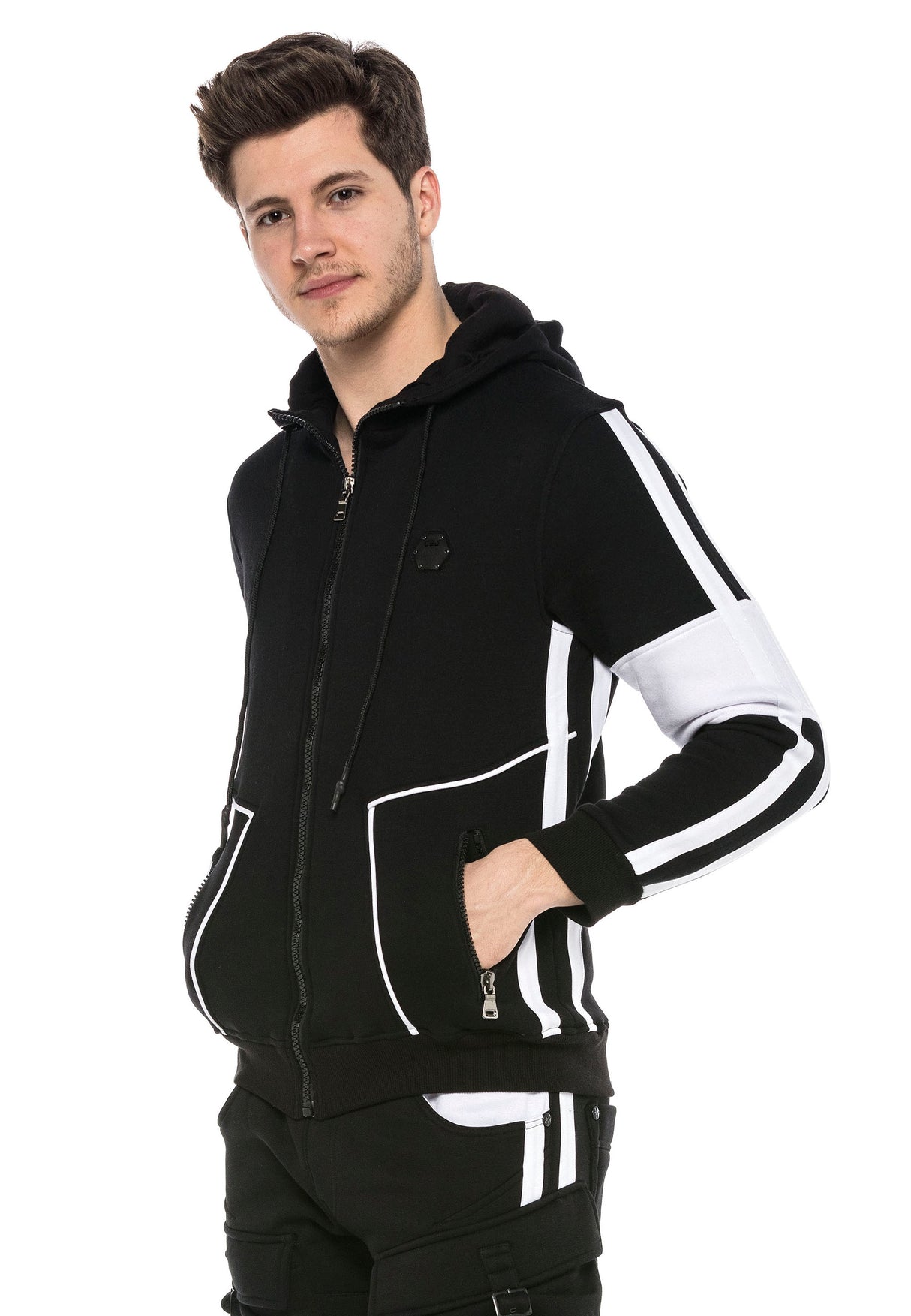 CL387 Uomini Felpa con Cappuccio