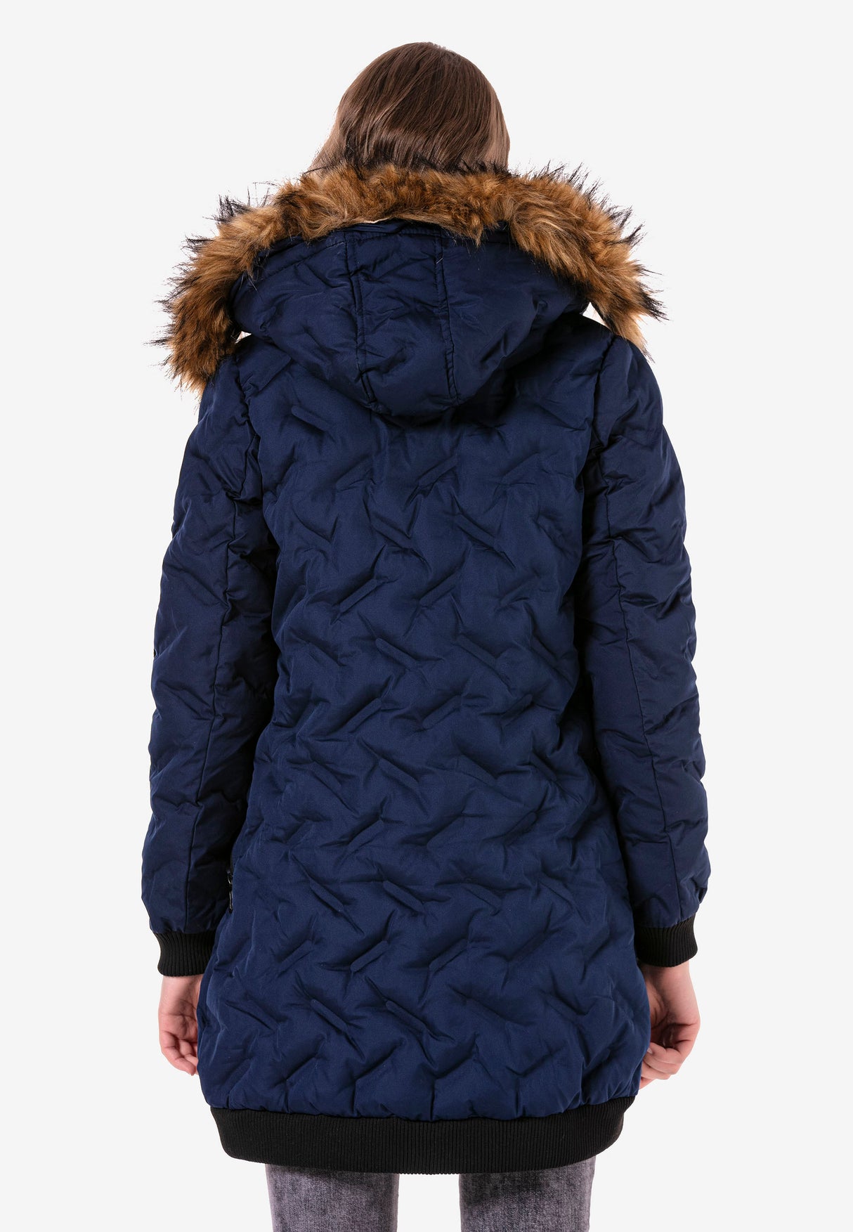 WM106 kurtka zimowa z szerokim kołnierzem