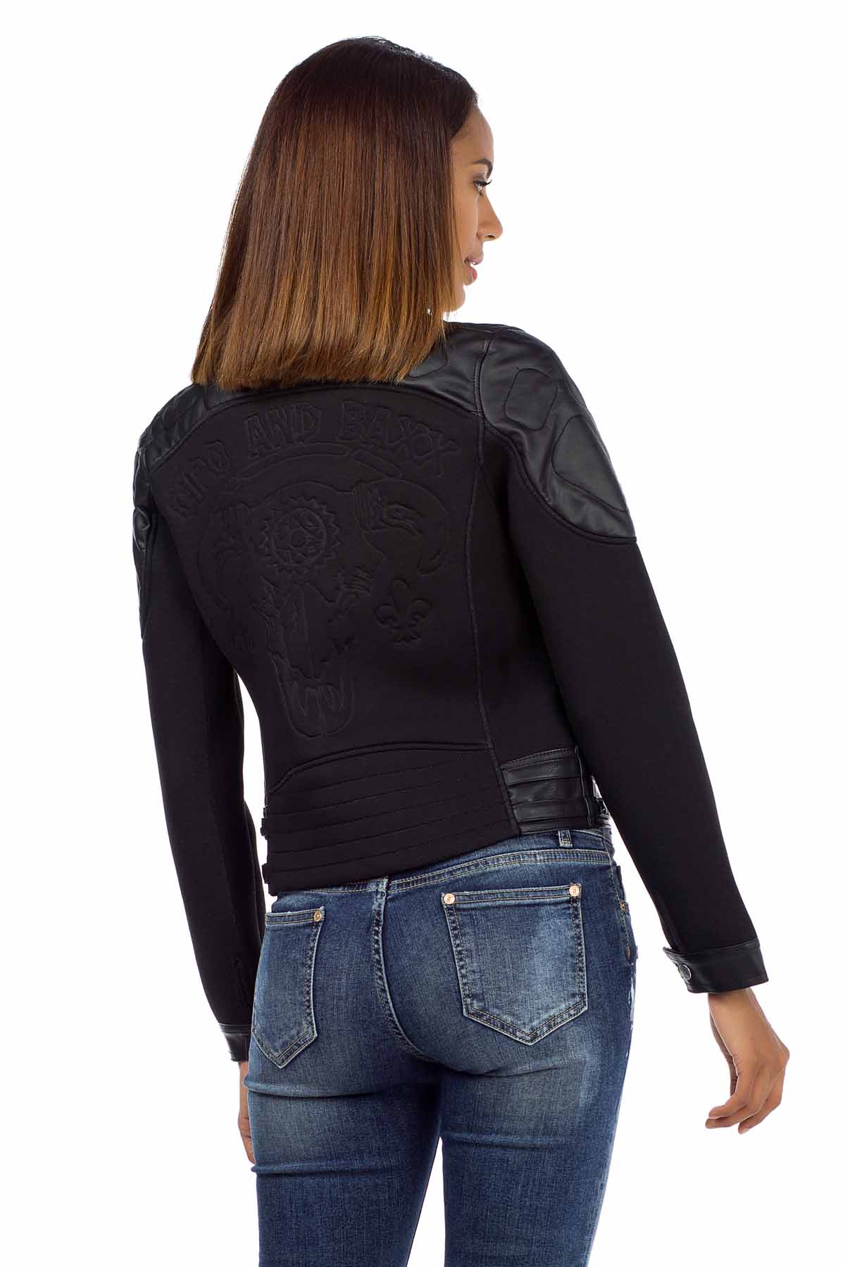 WJ125 kurtka damska w motorowym stylu