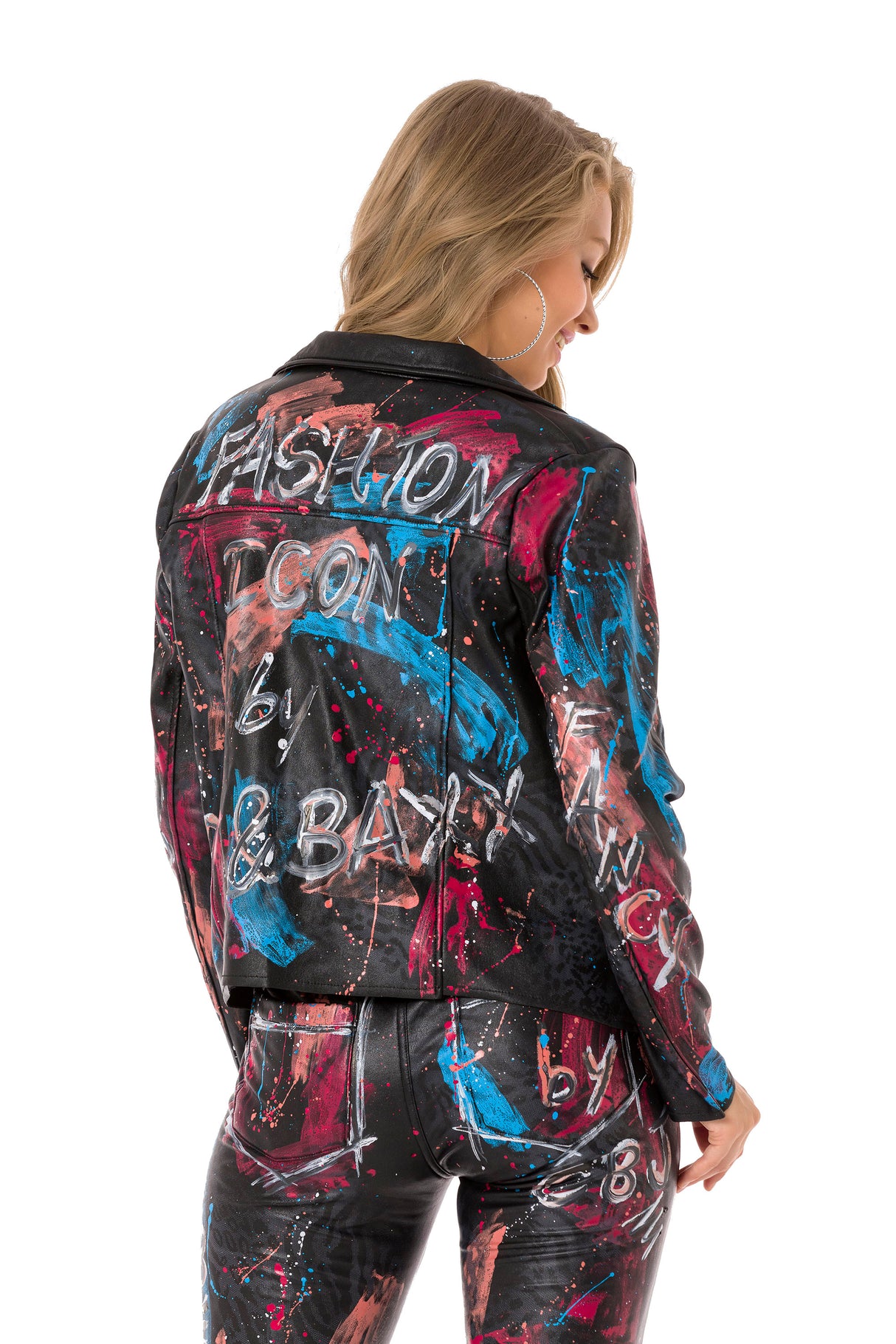 WJ203 kurtka damska z graffiti