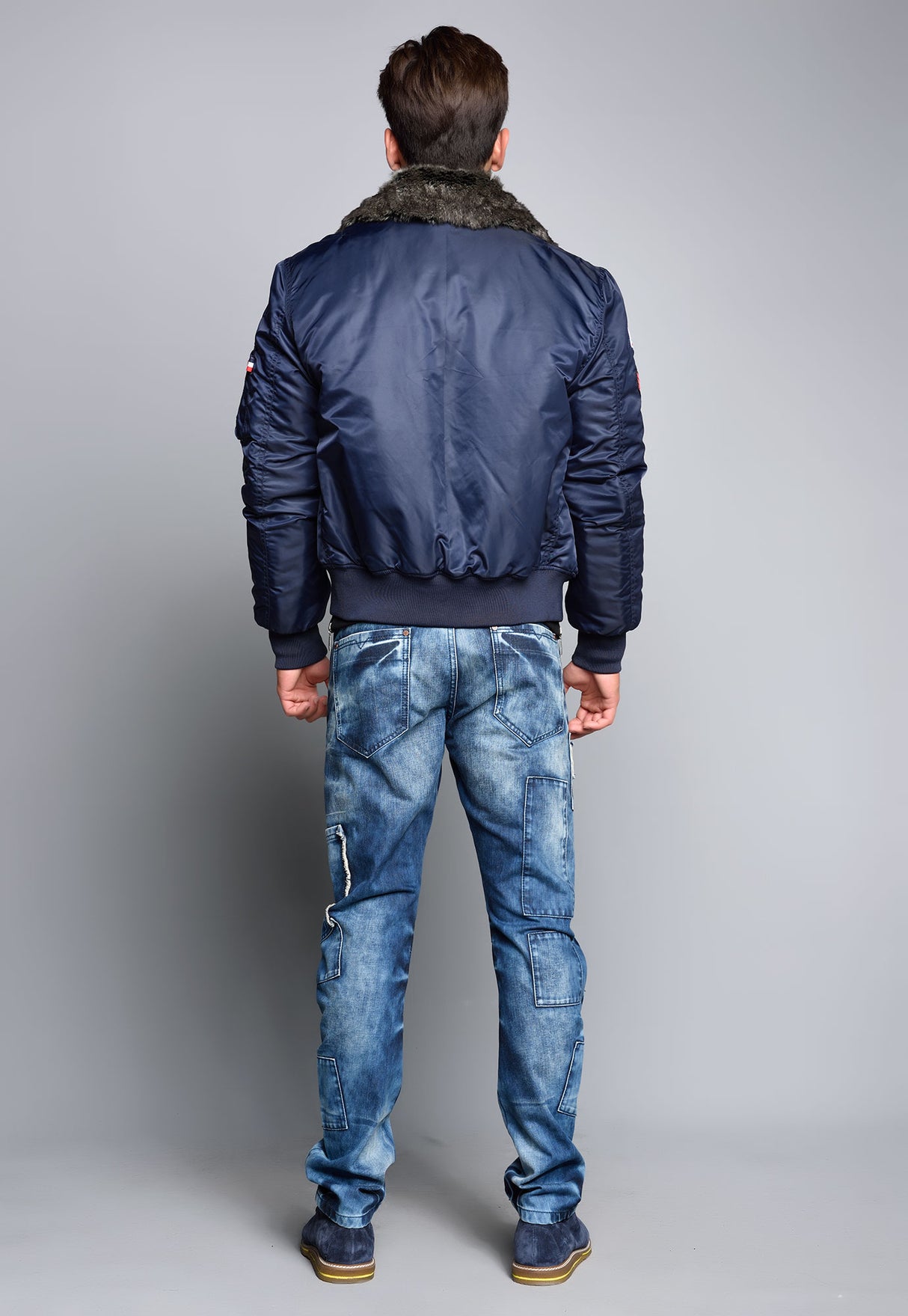 CM108 męska zimowa kurtka zielona