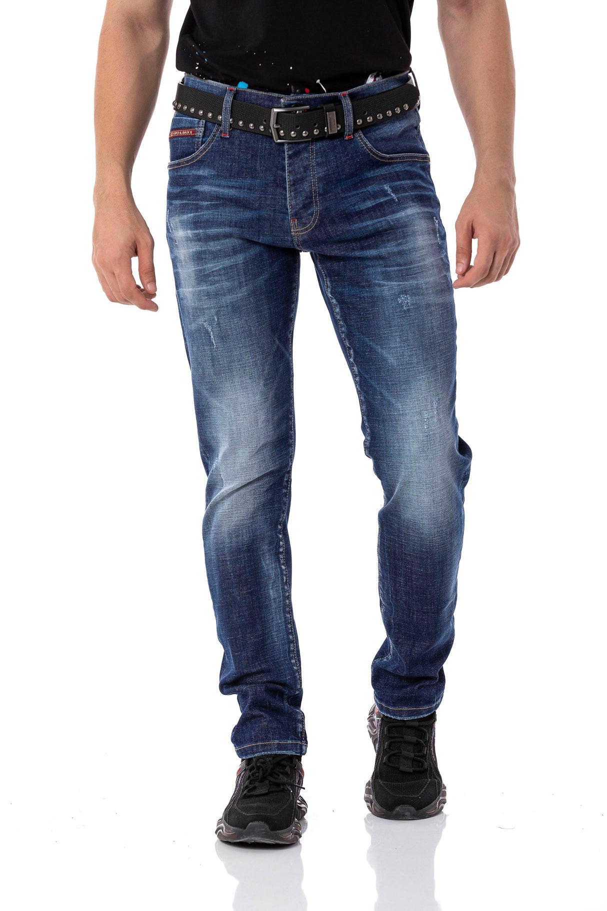 CD804 jeansy slim fit proste