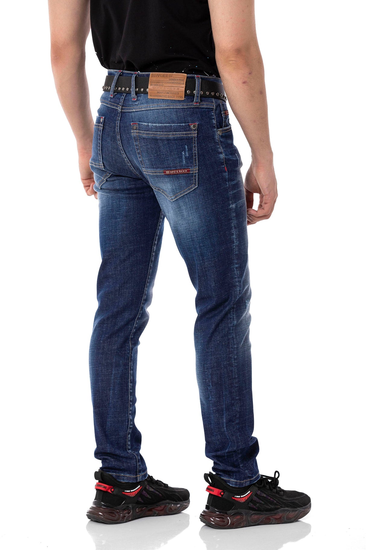 CD804 jeansy slim fit proste