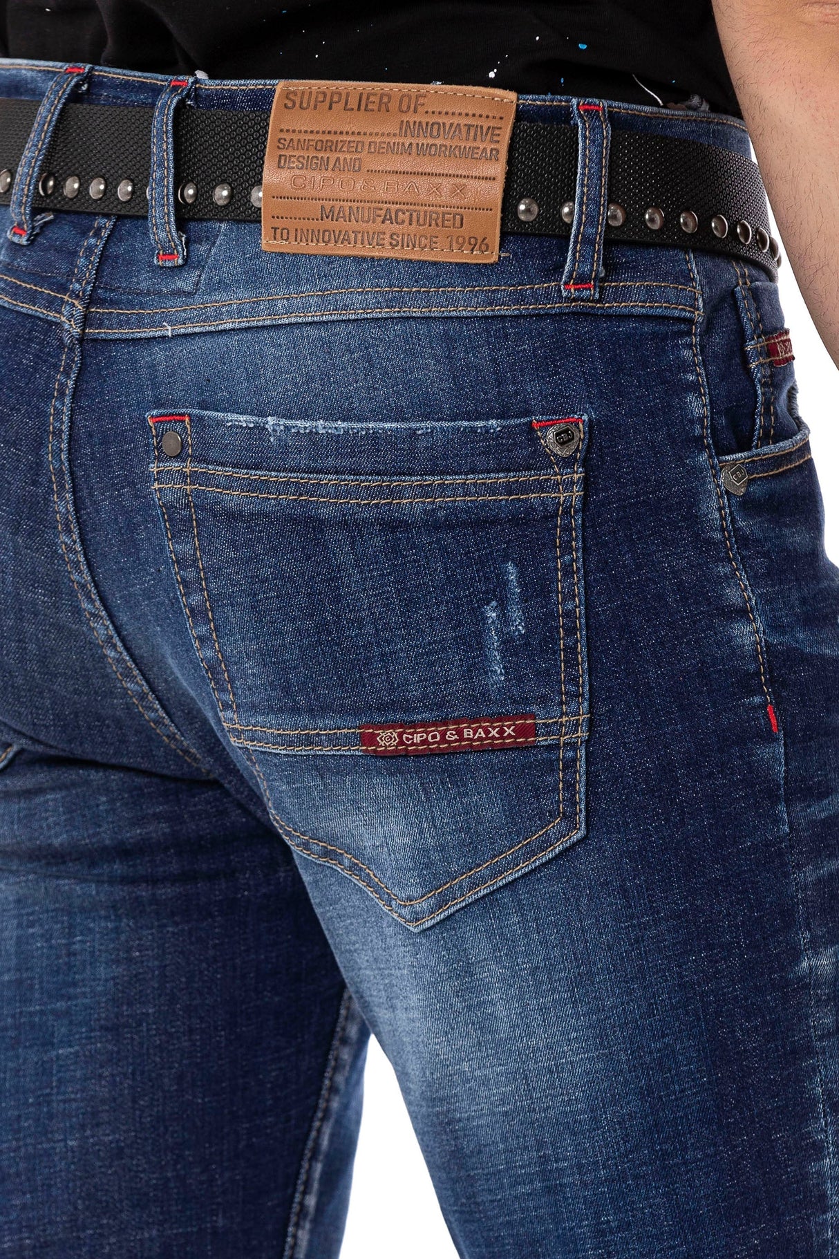 CD804 jeansy slim fit proste