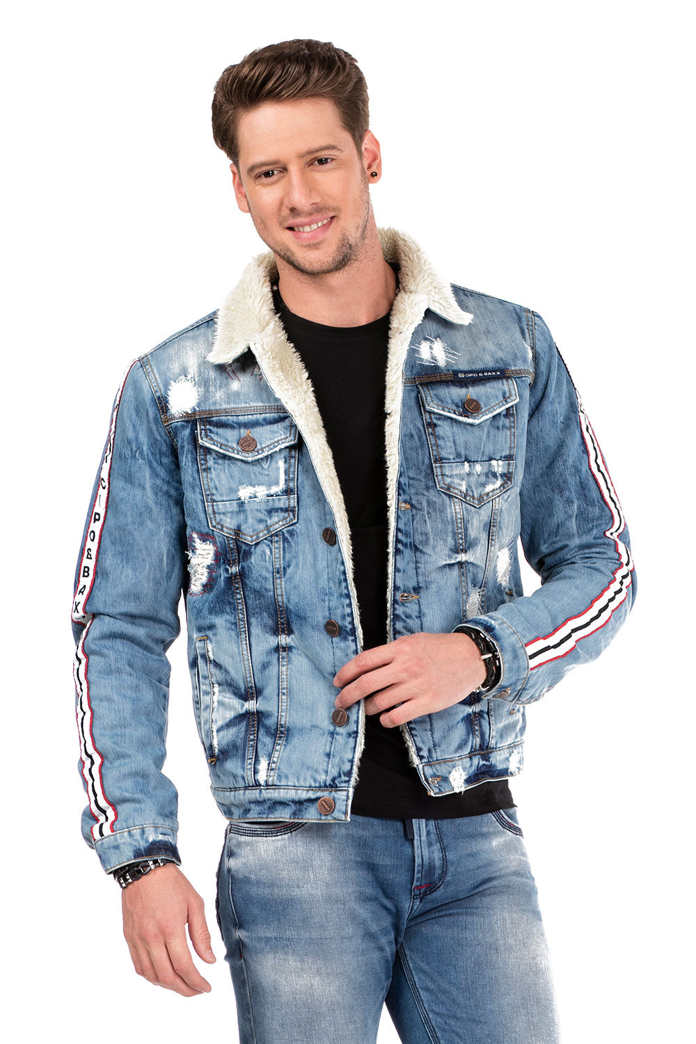 CJ233 KURTKA JEANSOWA HERREN