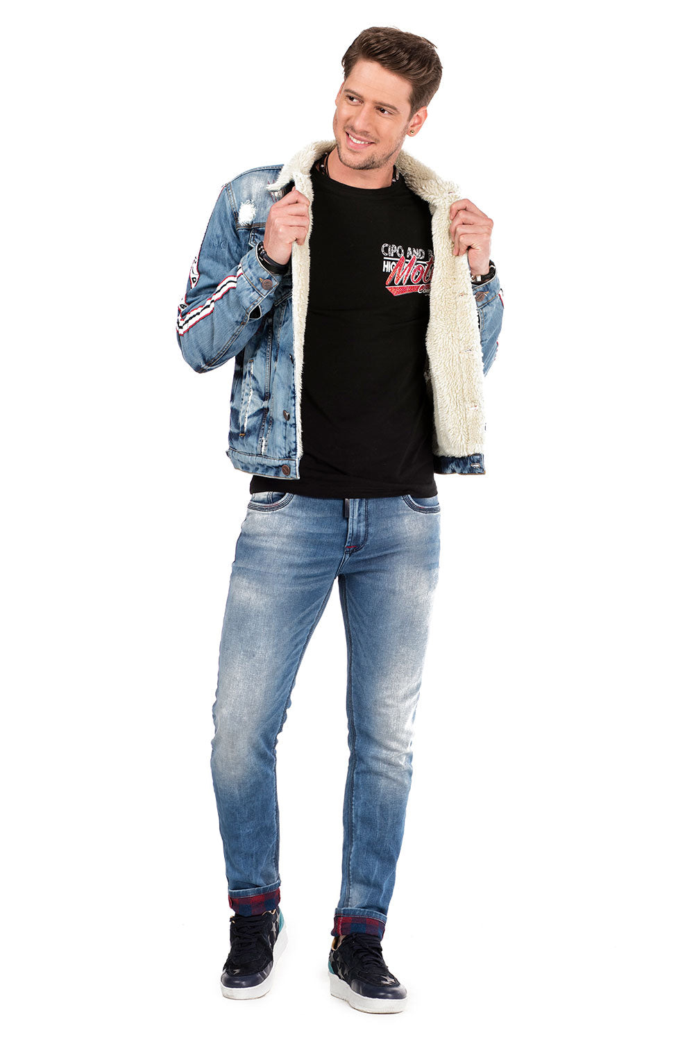 CJ233 KURTKA JEANSOWA HERREN