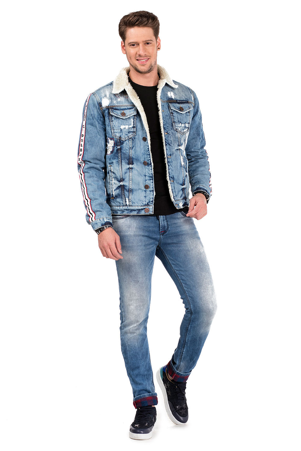 CJ233 KURTKA JEANSOWA HERREN