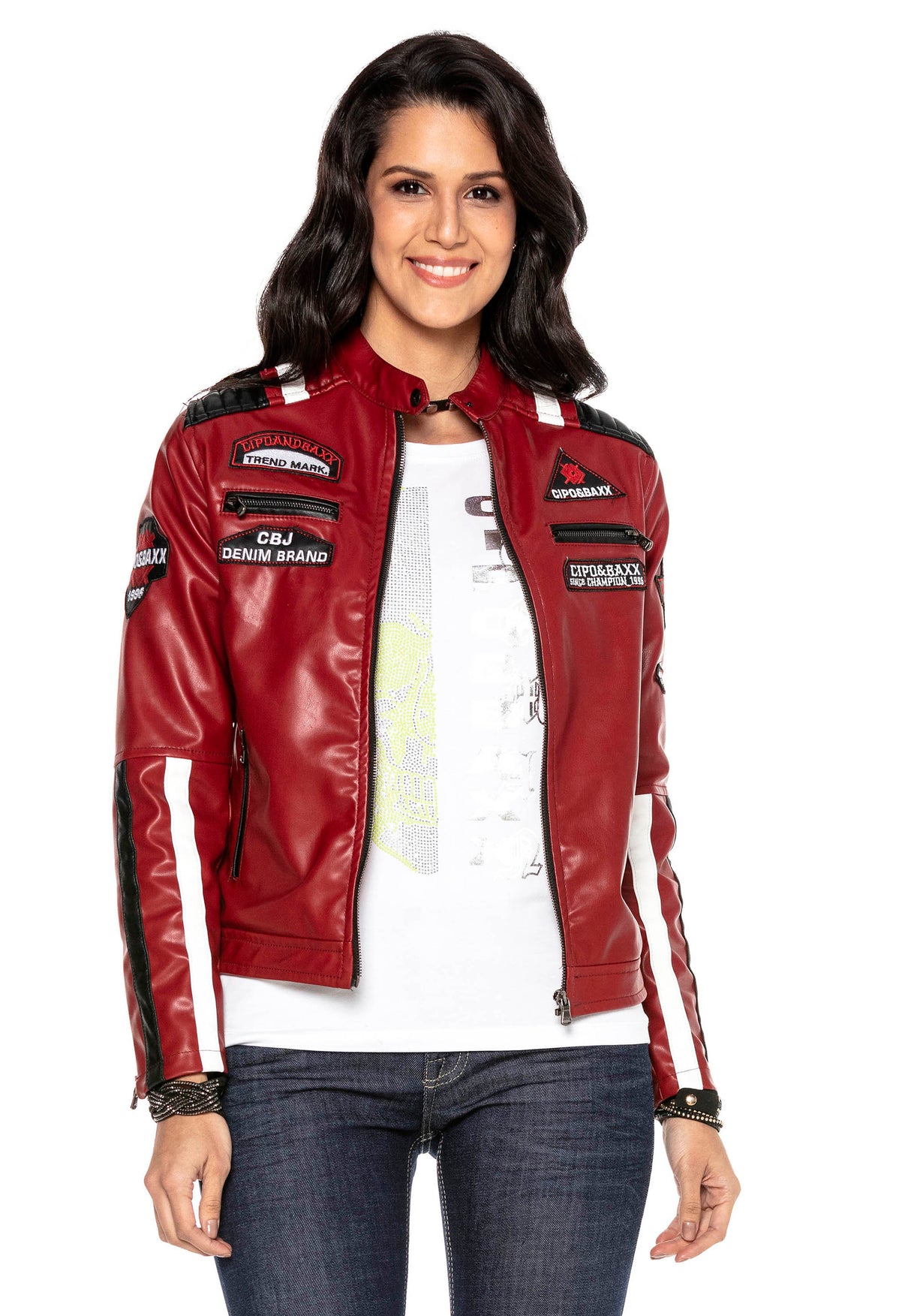 WJ182 kurtka z ekoskóry