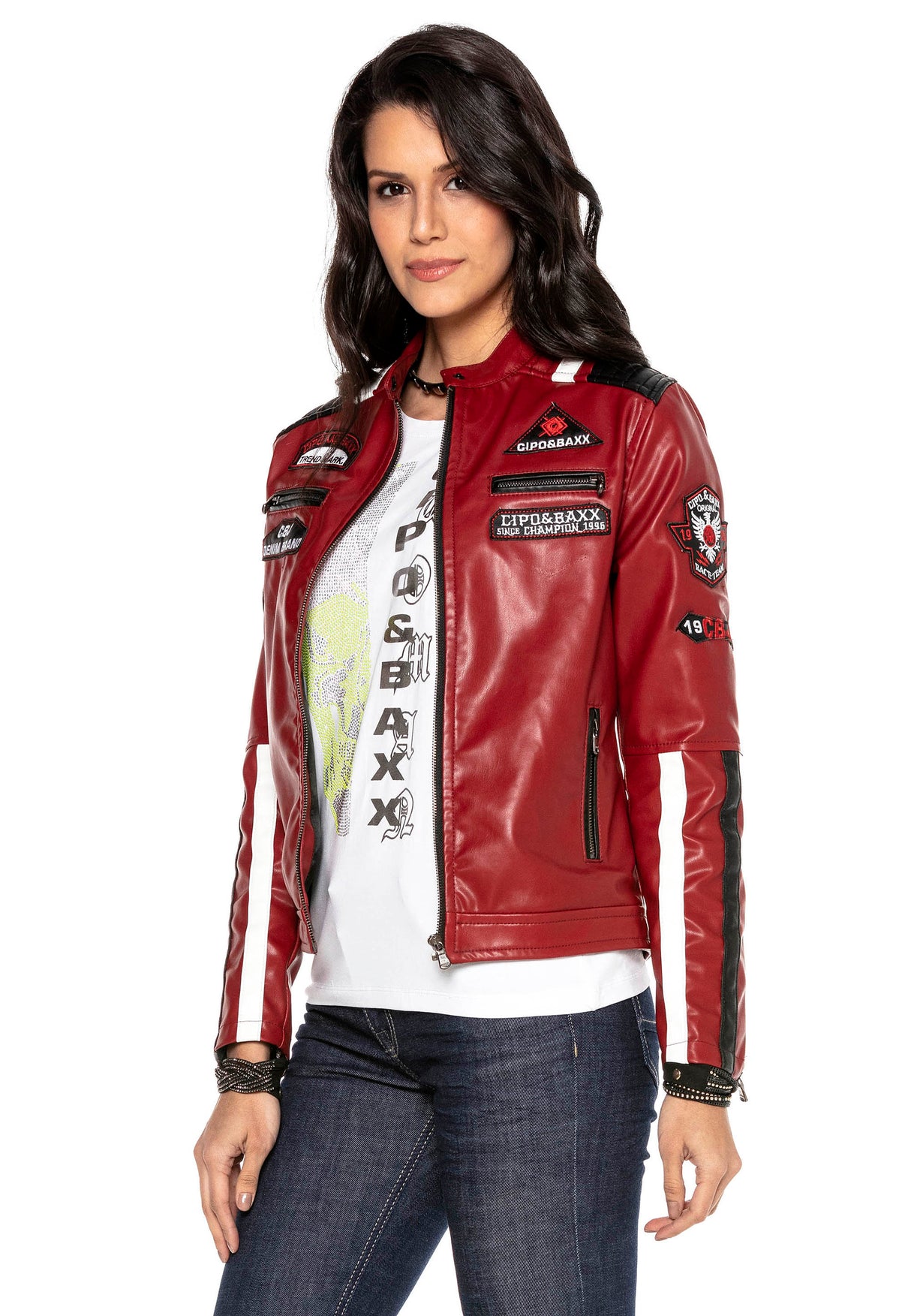 WJ182 kurtka z ekoskóry