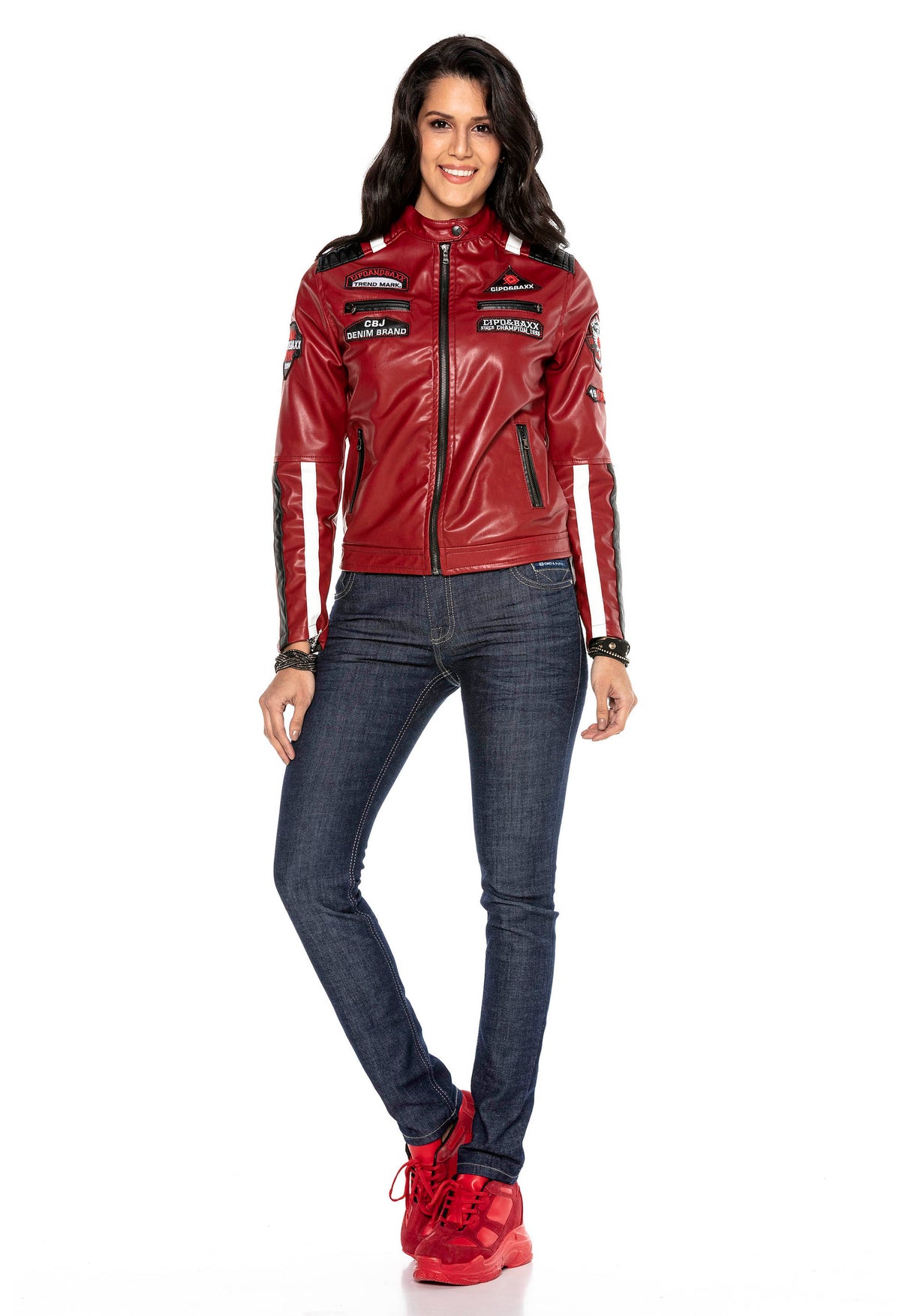 WJ182 kurtka z ekoskóry