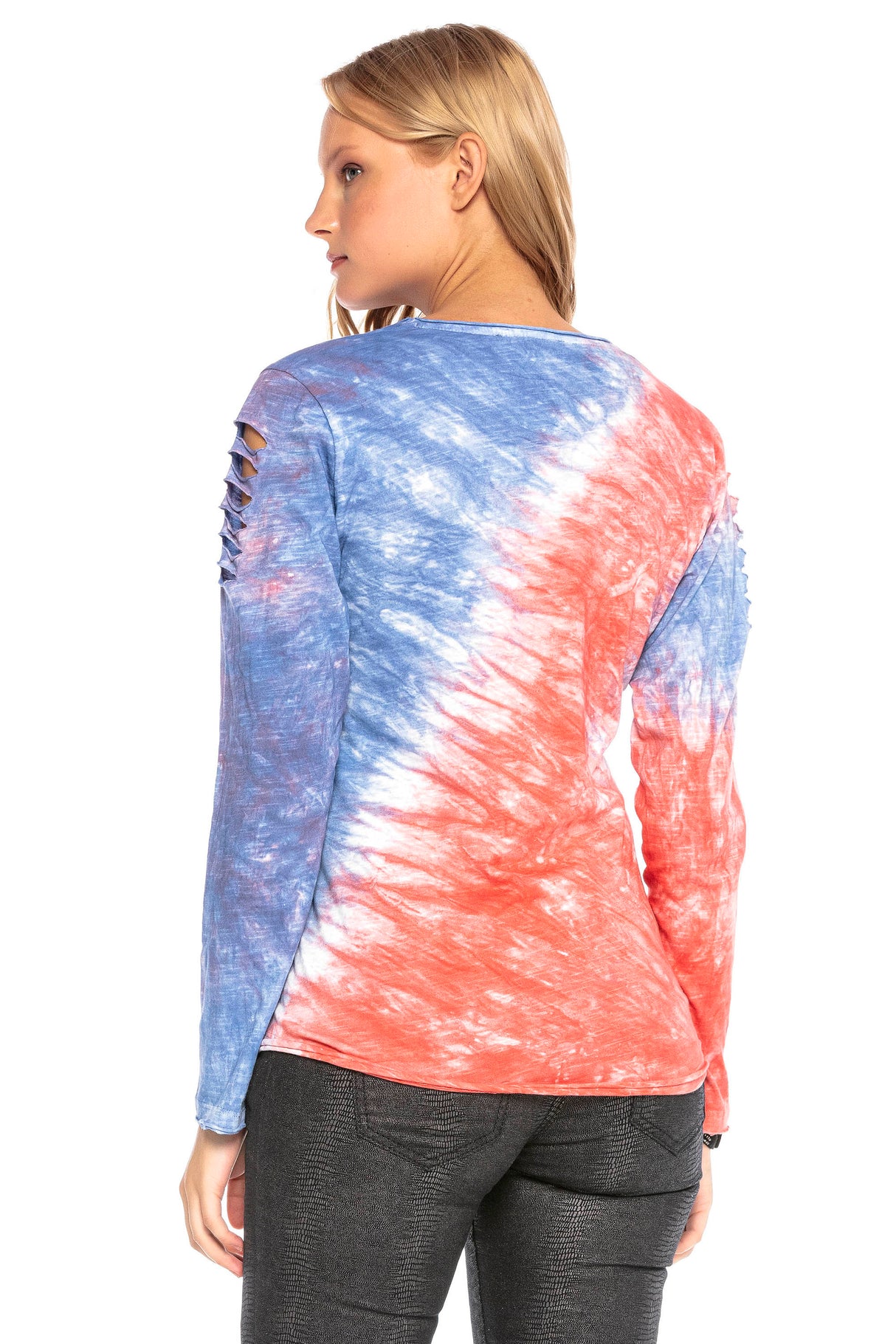 WL241 MAGLIETTA A MANICHE LUNGHE DA DONNA