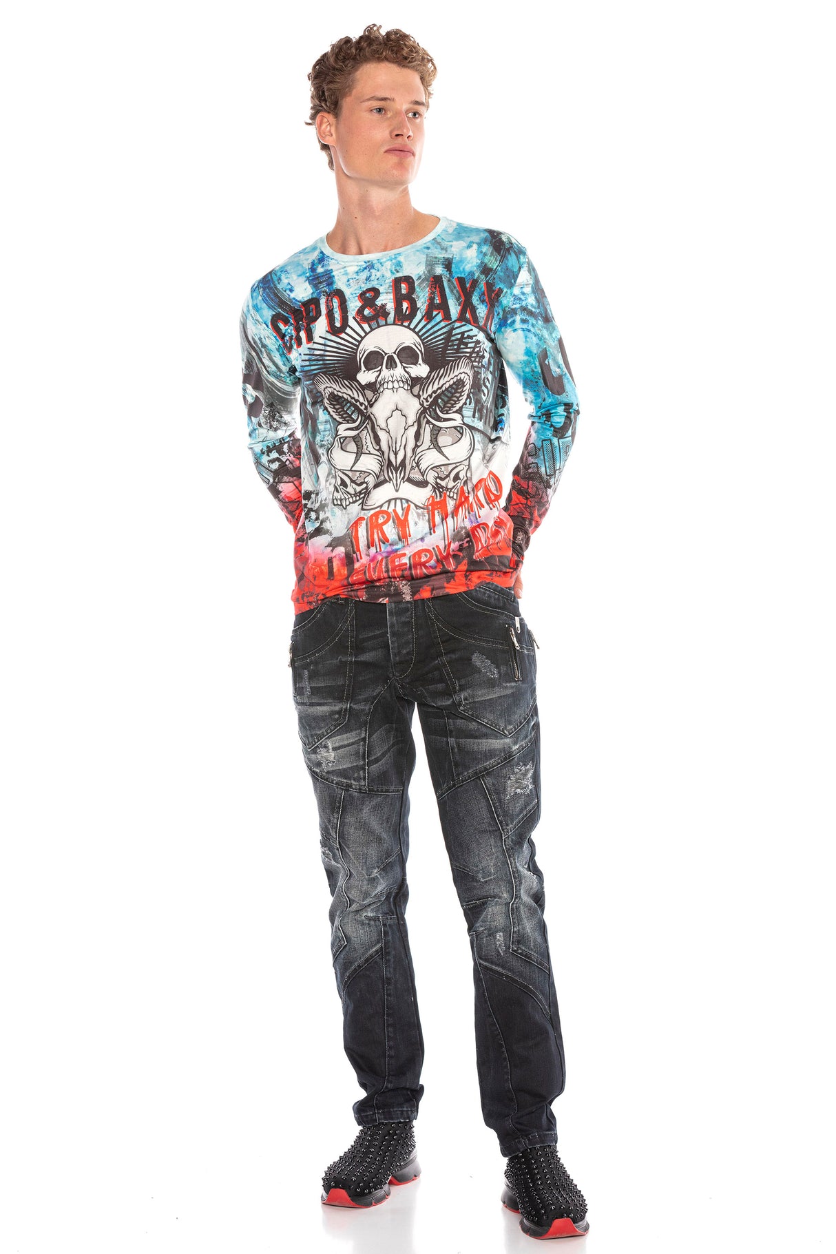 CL399 MAGLIA A MANICHE LUNGHE PER UOMO