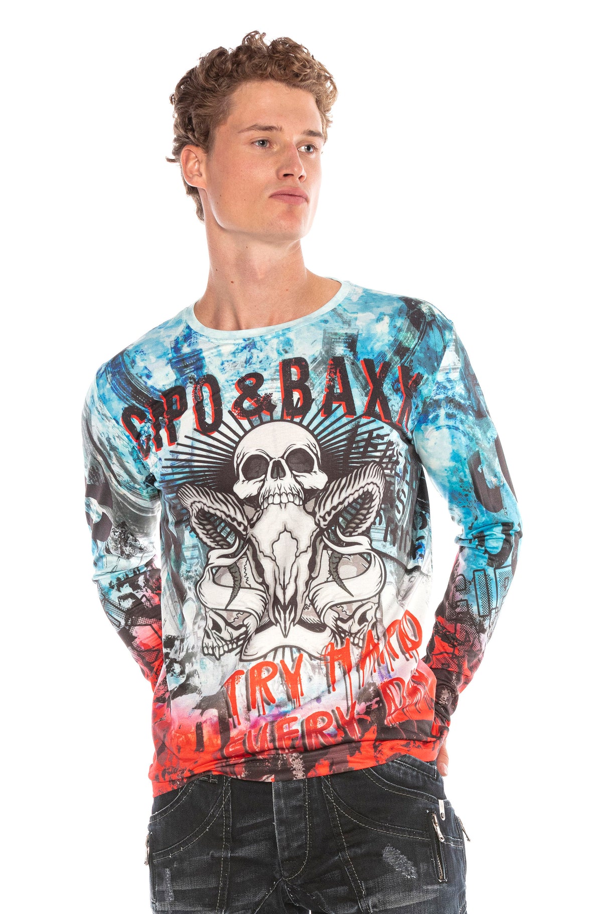 CL399 MAGLIA A MANICHE LUNGHE PER UOMO