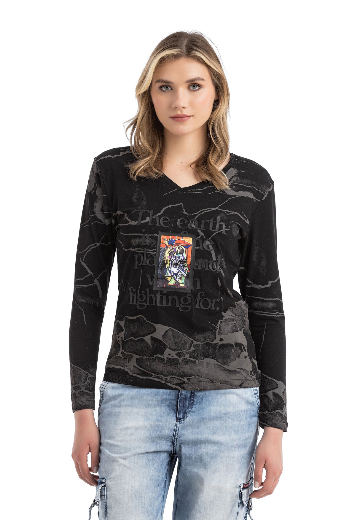 WL338 bluzka damska z nadrukiem