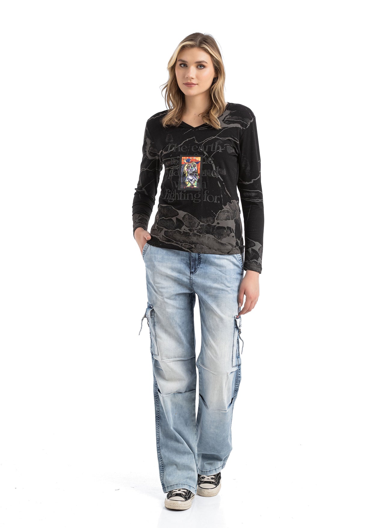 WL338 bluzka damska z nadrukiem