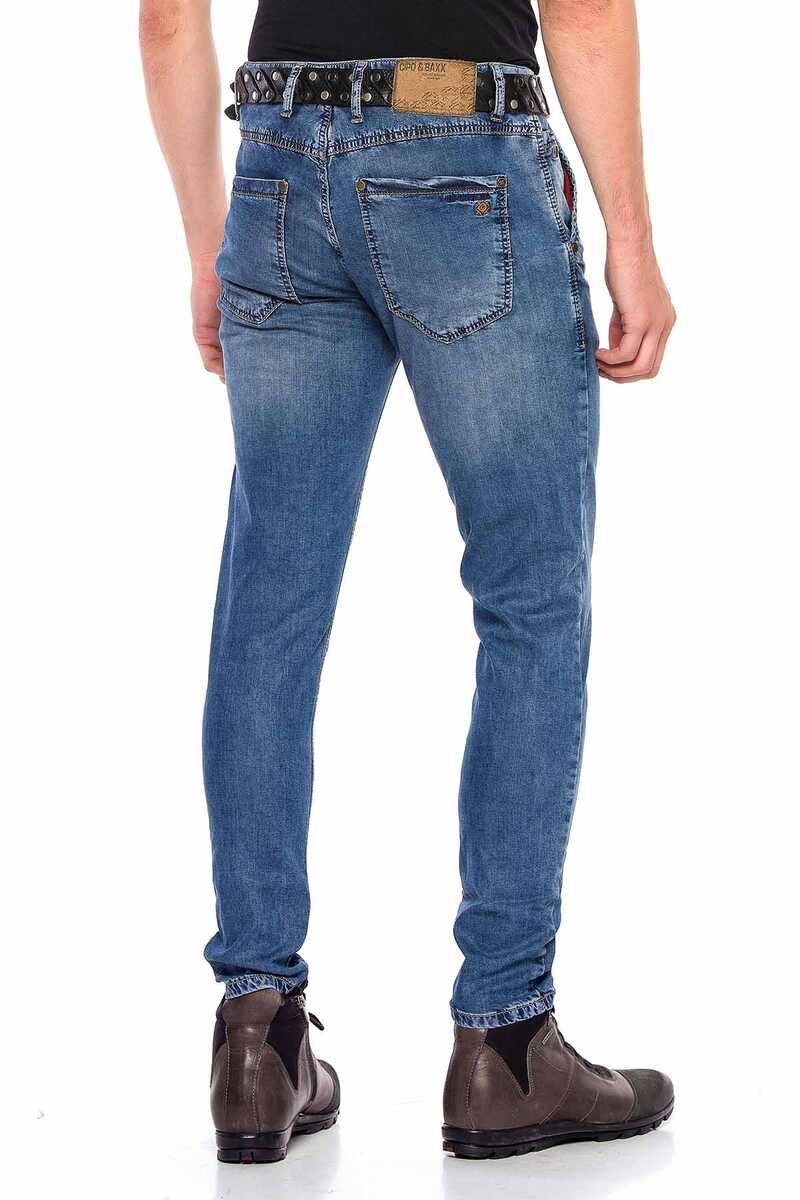 CD554 jeansy slim fit w klasycznym stylu