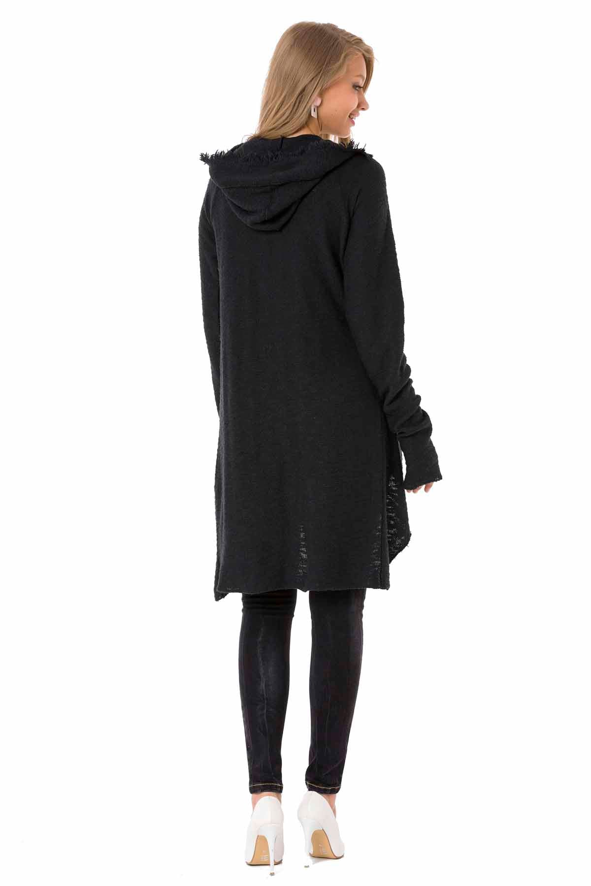 WP243 sweter damski w swobodnym stylu z kapturem