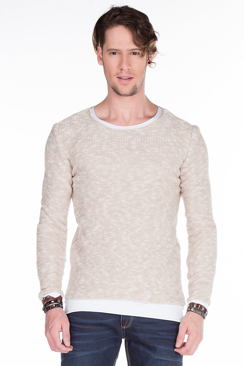 CP158 sweter męski z podkuszulkiem