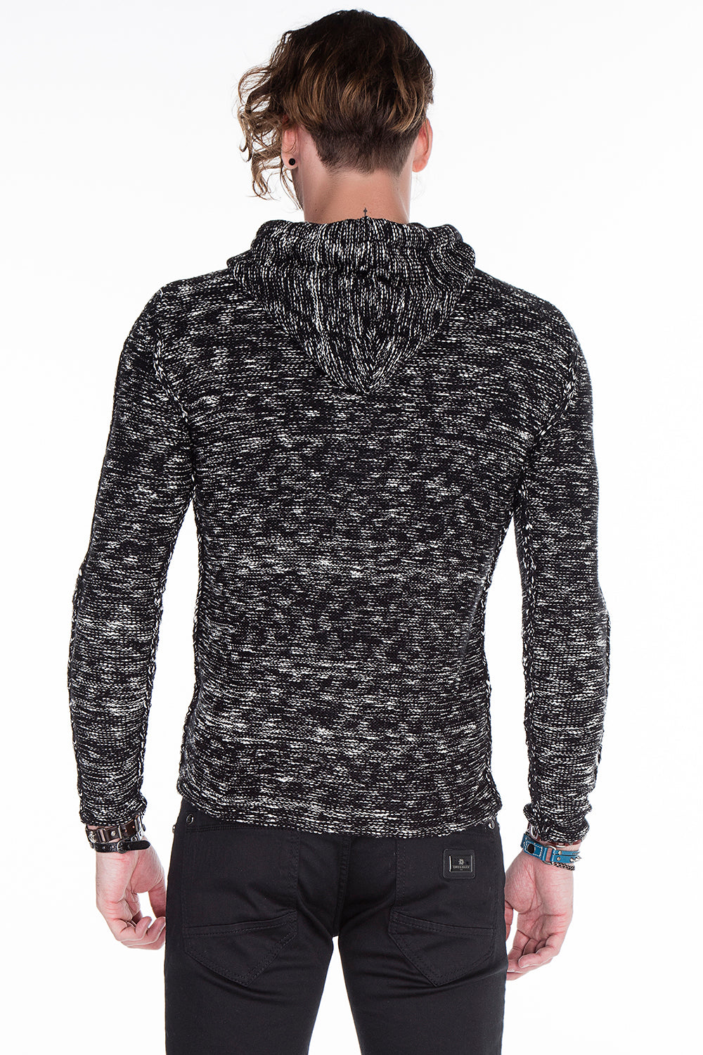 CP153 sweter męski z kapturem