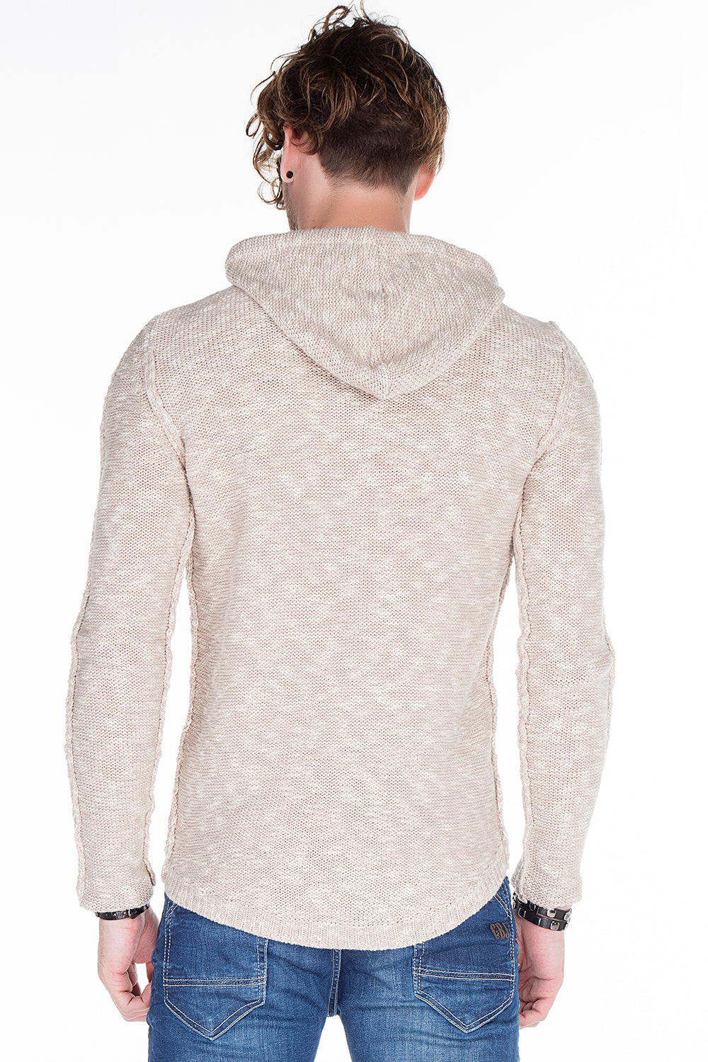 CP153 sweter męski z kapturem