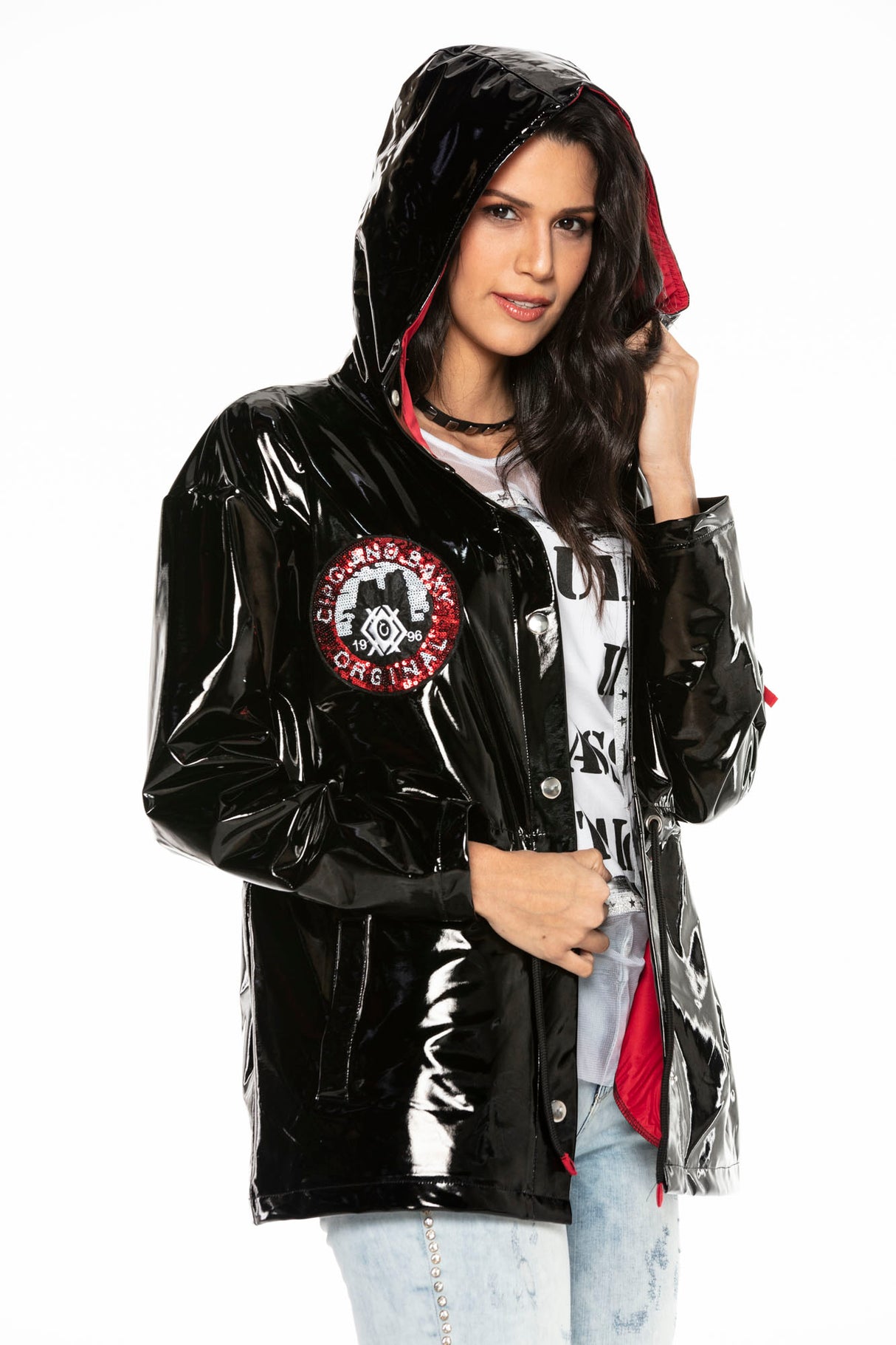 WJ180 kurtka damska błyszcząca