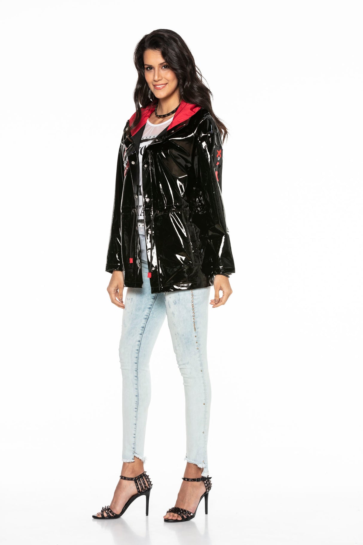 WJ180 kurtka damska błyszcząca