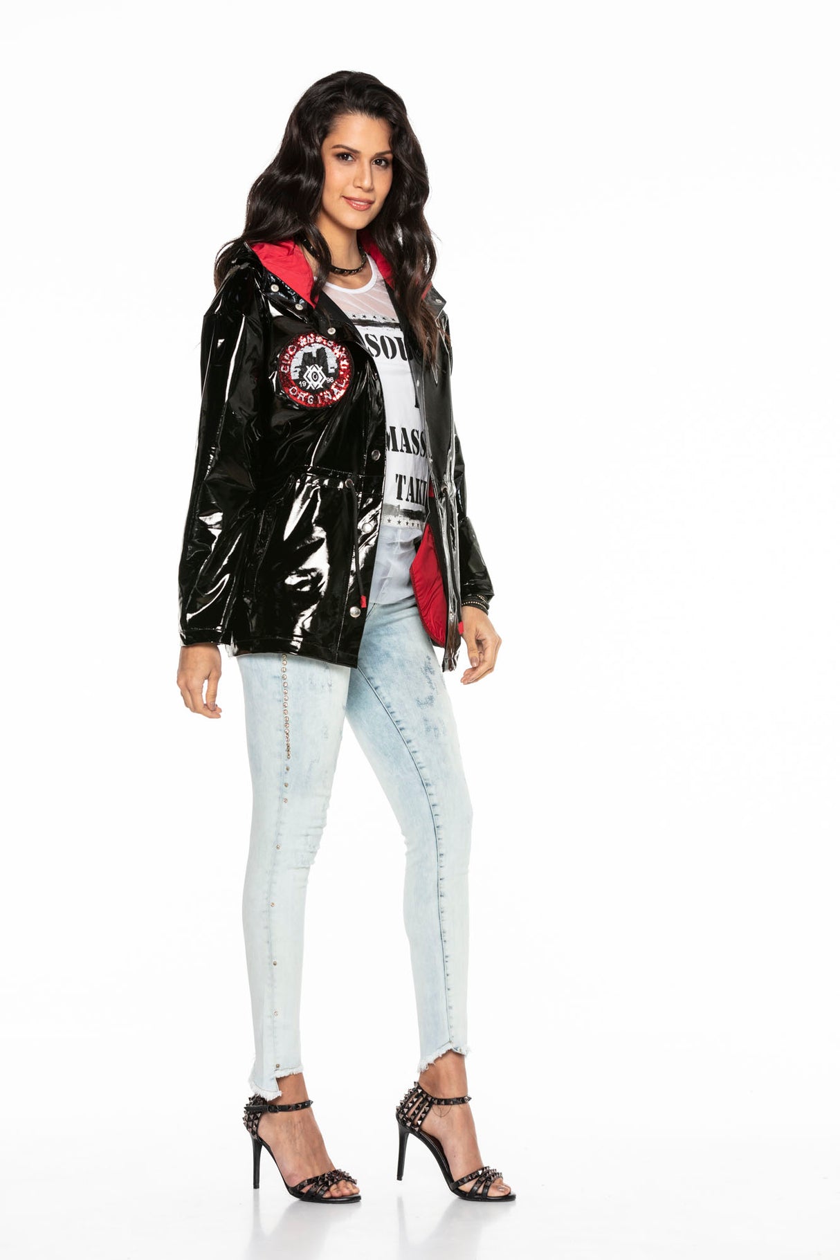 WJ180 kurtka damska błyszcząca