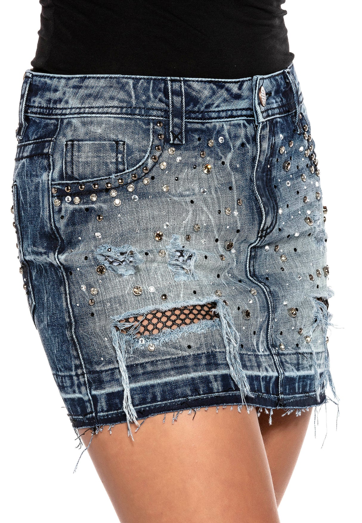 WY129 spódnica damska z kamieniami