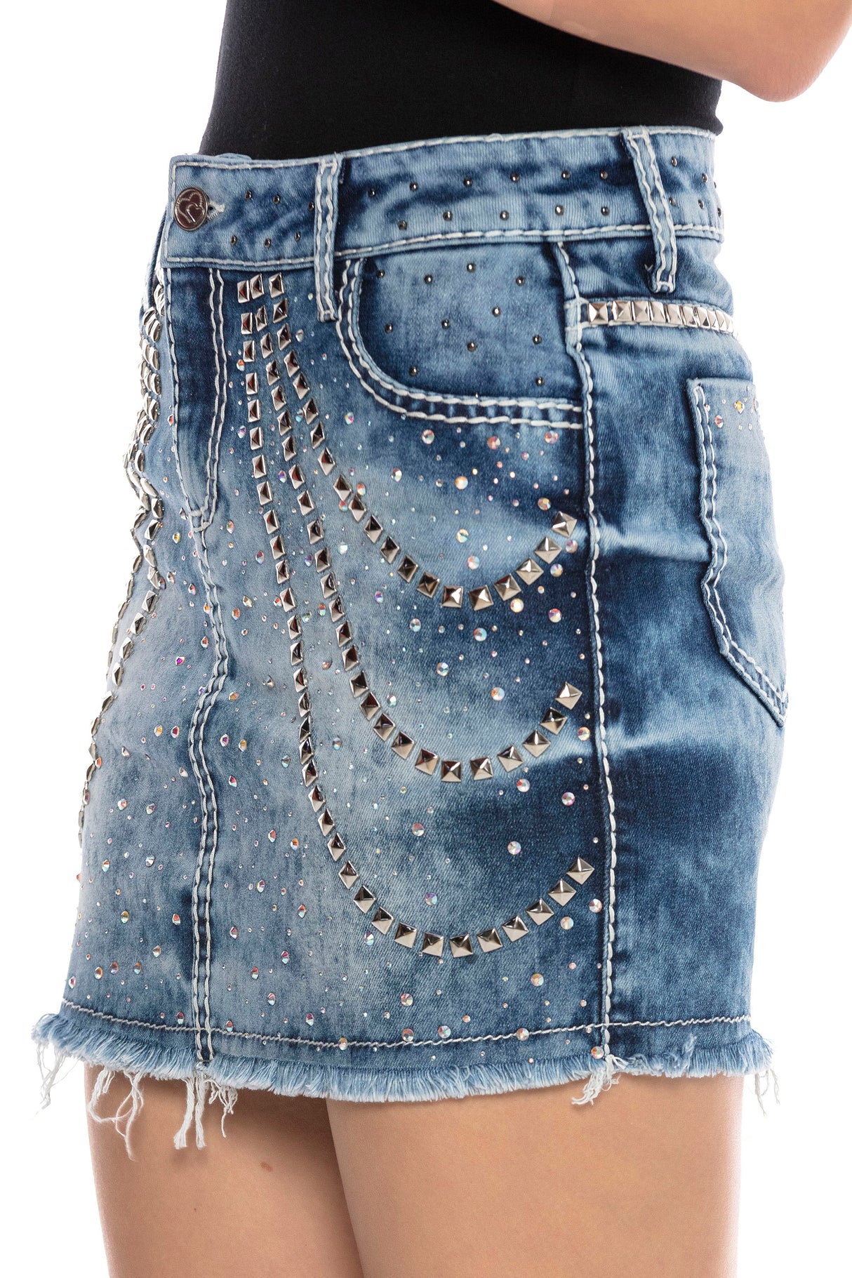 WY138 spódnica damska w rokowym stylu