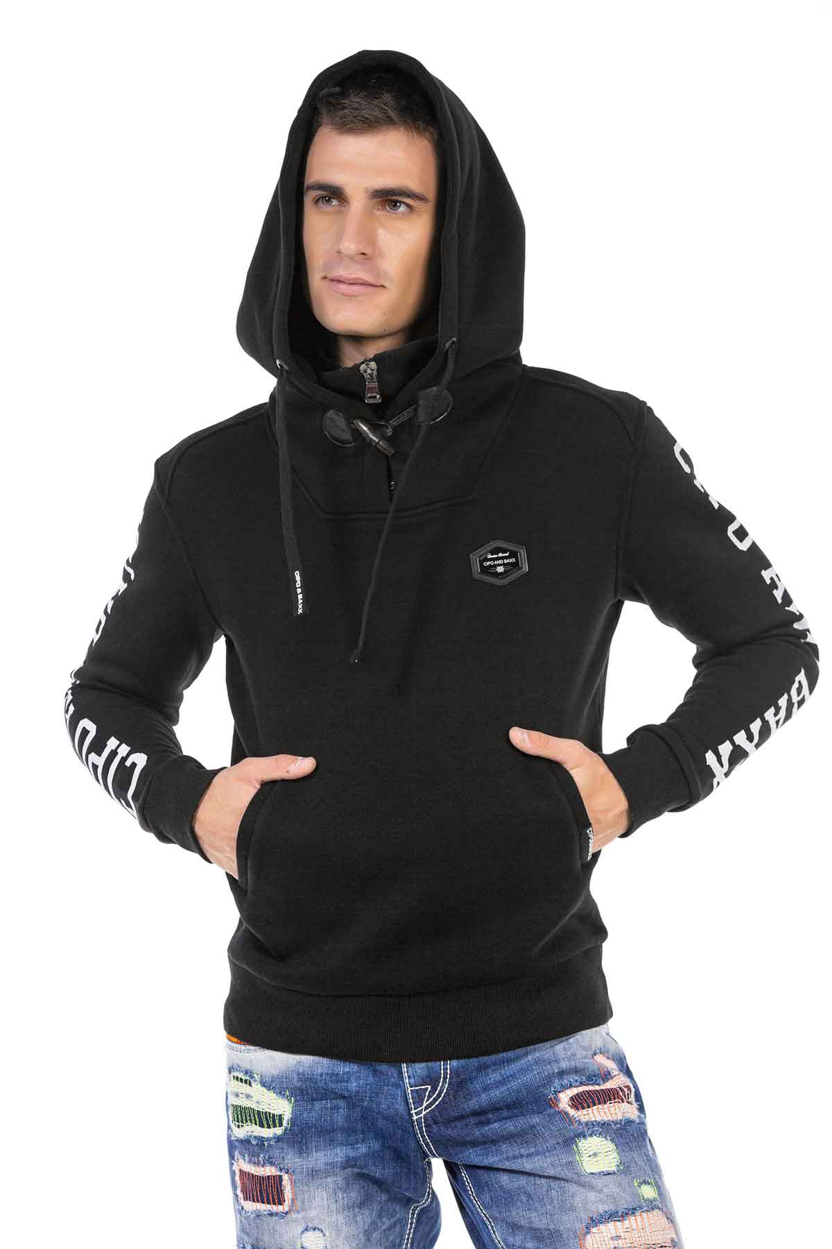 CL490 bluza męska z kołnierzem